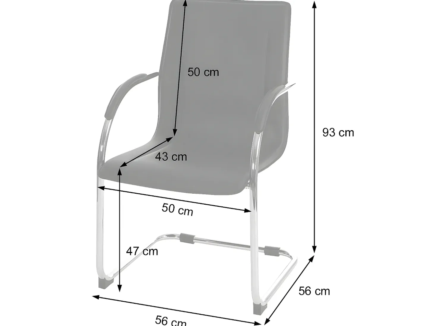 Silla de comedor Perm (juego de 6), blanco