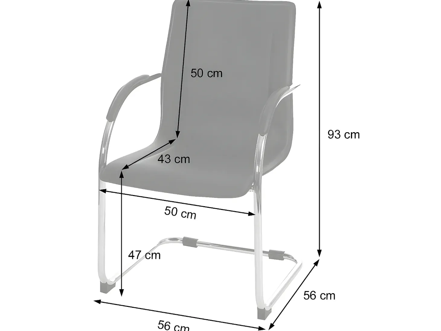 Silla de comedor Perm (juego de 6), negro