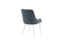 Silla de comedor plaza azul, blanca.