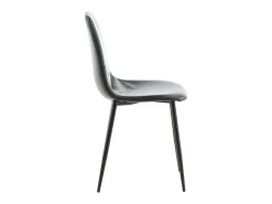 Silla de comedor Polar piel sintética color negro.