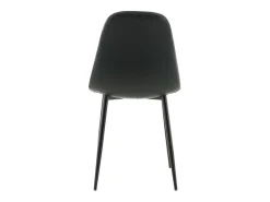 Silla de comedor Polar piel sintética color negro.