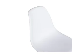 Silla de comedor Polar, silla de carcasa color blanco.