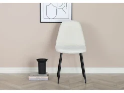Silla de comedor Polar Teddy blanco.