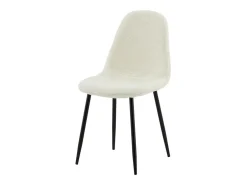Silla de comedor Polar Teddy blanco.