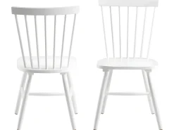 Silla de comedor Riano blanca.