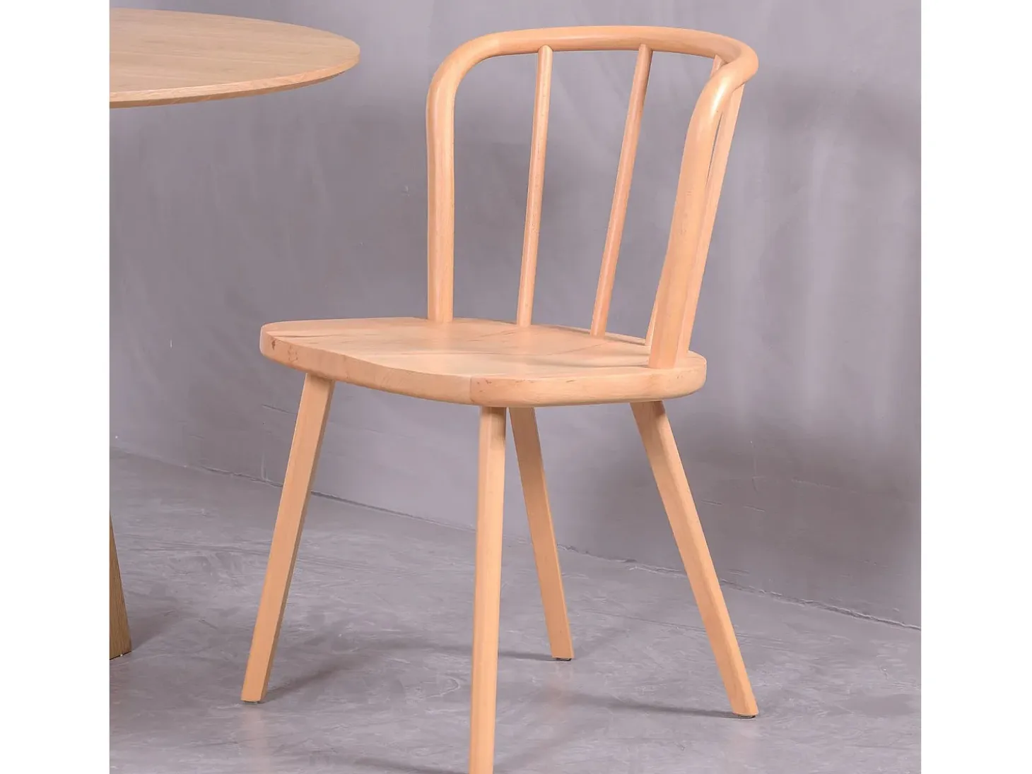 Silla de comedor rústica en madera de haya natural - Organic - Haya natural