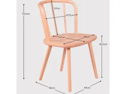 Silla de comedor rústica en madera de haya natural - Organic - Haya natural