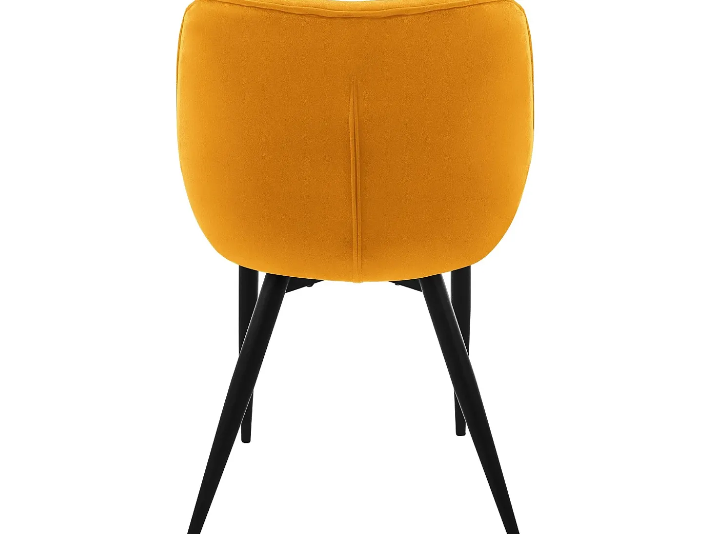 Silla de comedor set de 2 funda de terciopelo amarillo mostaza con patas de metal incl. material de montaje ML-Design