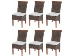 Silla de comedor Sinio (juego de 6), con cojín de asiento