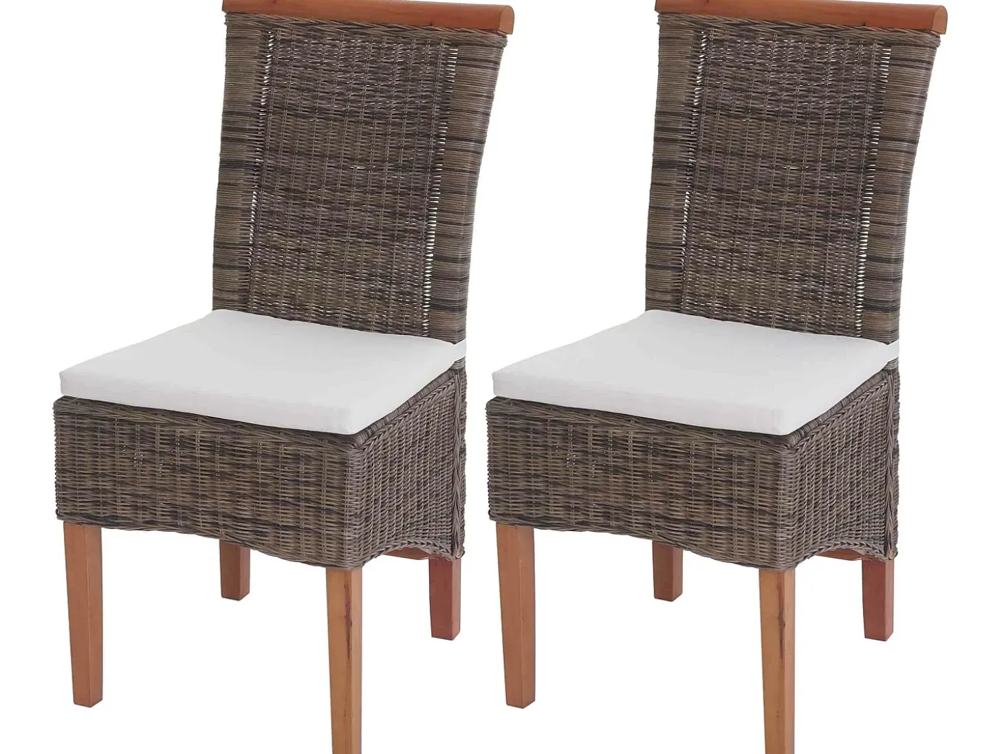 Silla de comedor Sinio (set de 2), con cojín de asiento