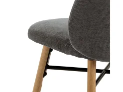 Silla de comedor Sophia chenilla gris.