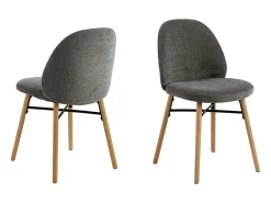Silla de comedor Sophia chenilla gris.