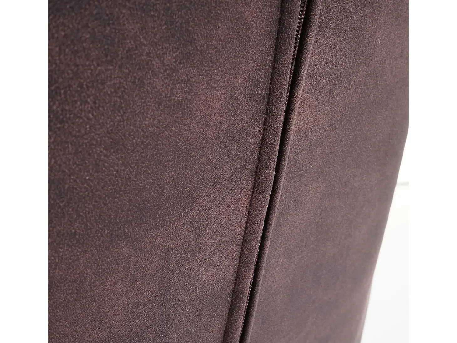 Silla de comedor Vaasa T381 (juego de 6), textil, vintage marrón oscuro, patas claras