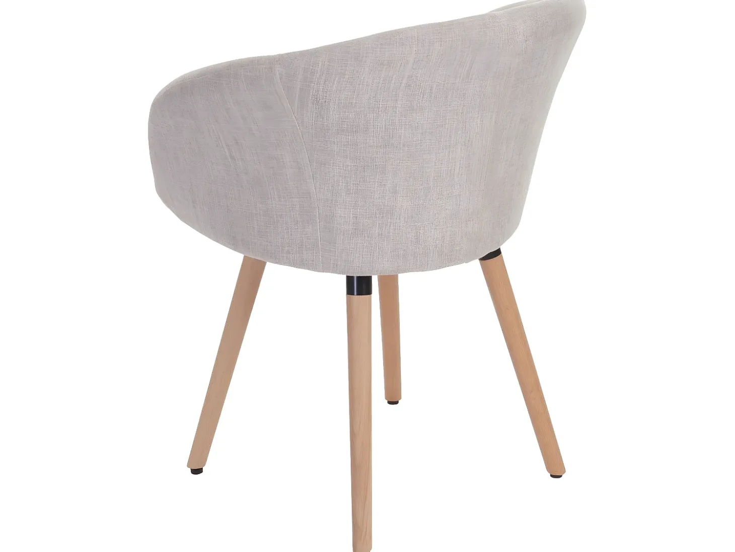 Silla de comedor Vaasa T633 (juego de 6), Textil, crema/gris