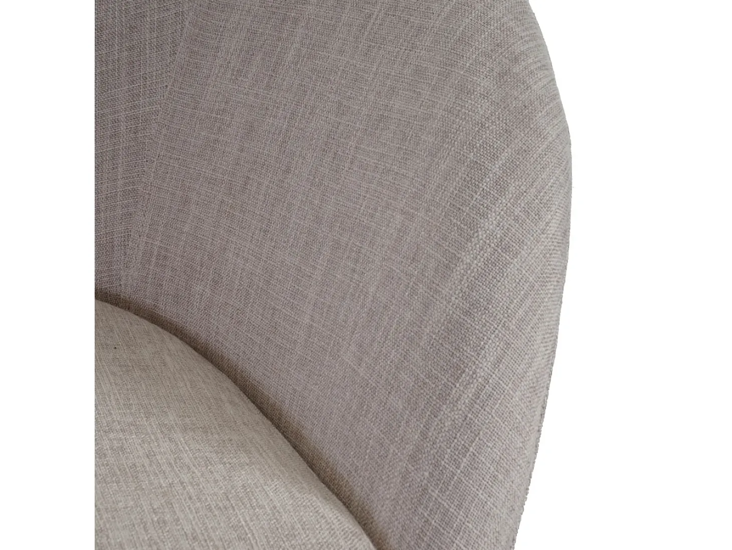 Silla de comedor Vaasa T633 (juego de 6), Textil, crema/gris