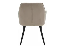 Silla de comedor Valora LUKK – Terciopelo beige oscuro con patas negras x1