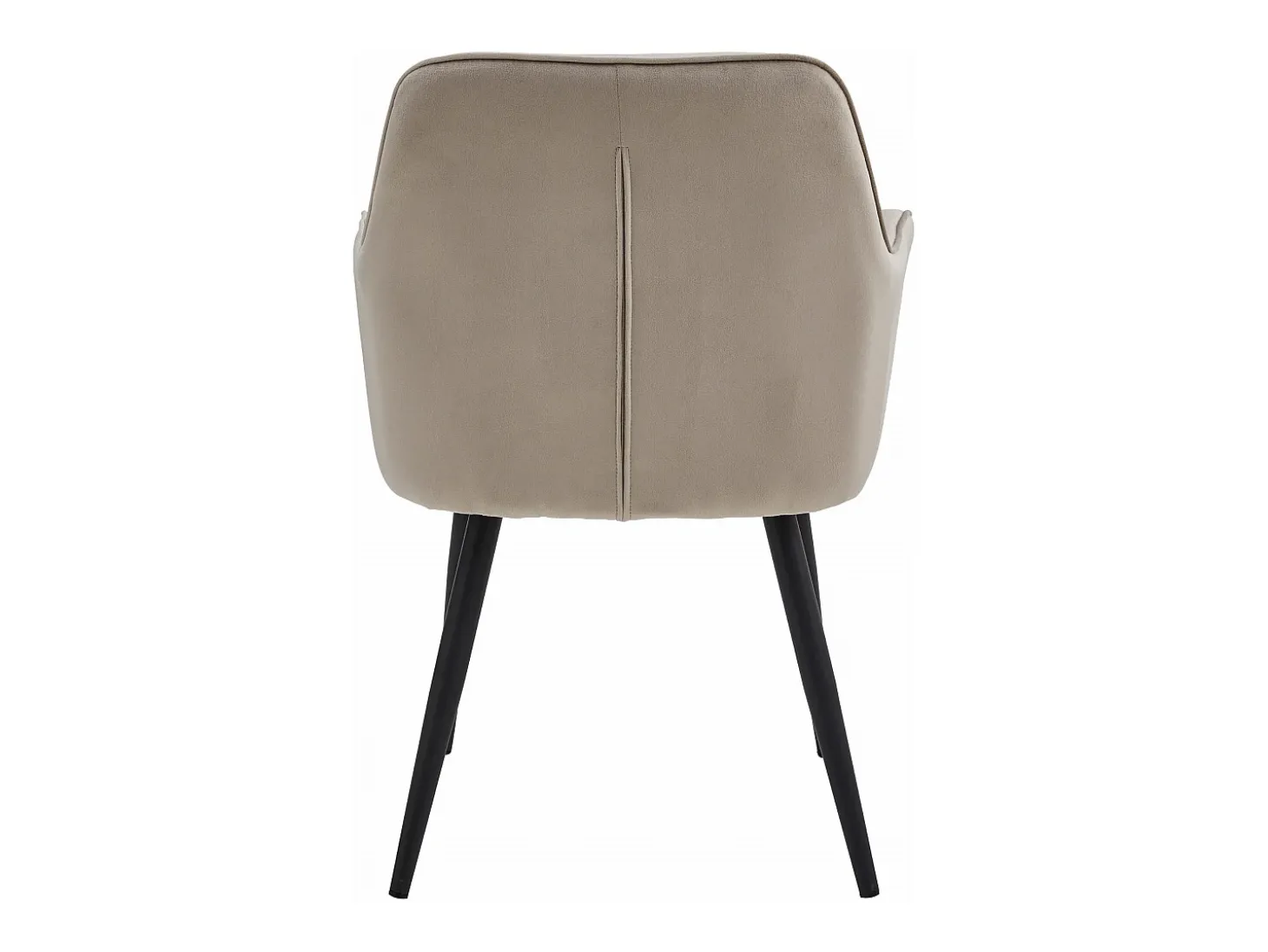 Silla de comedor Valora LUKK – Terciopelo beige oscuro con patas negras x1