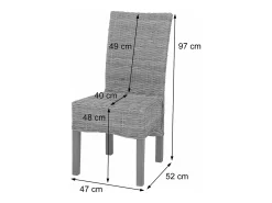 Silla de comedor Var (juego de 6), sin cojín de asiento