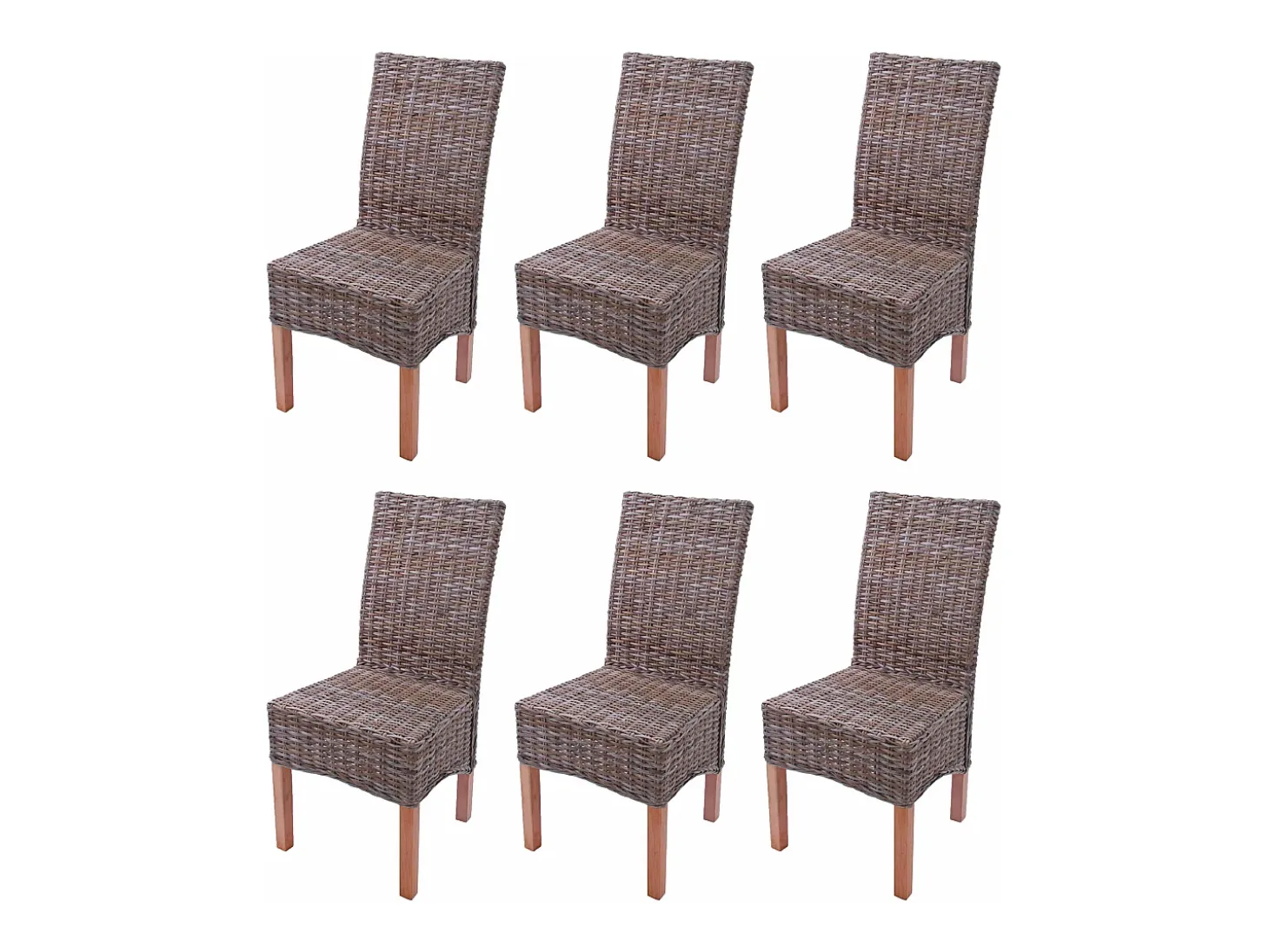 Silla de comedor Var (juego de 6), sin cojín de asiento