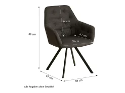 Silla de comedor 59x88x57 cm Antracita eames
