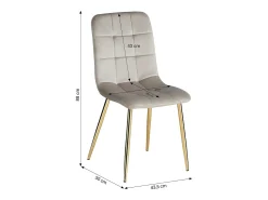 Silla de comedor 43.5x88x50 cm beige Eames