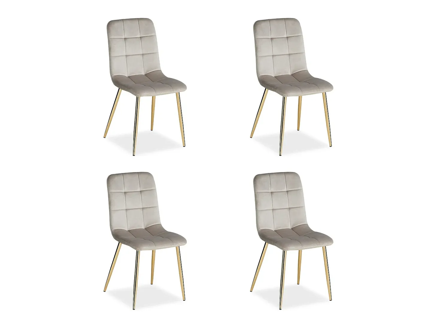 Silla de comedor 43.5x88x50 cm Beige Eames