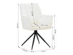 Silla de comedor 61x92.5x57.5 cm blanca