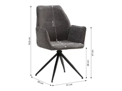 Silla de comedor 61x92.5x60 cm gris Sillas Egg