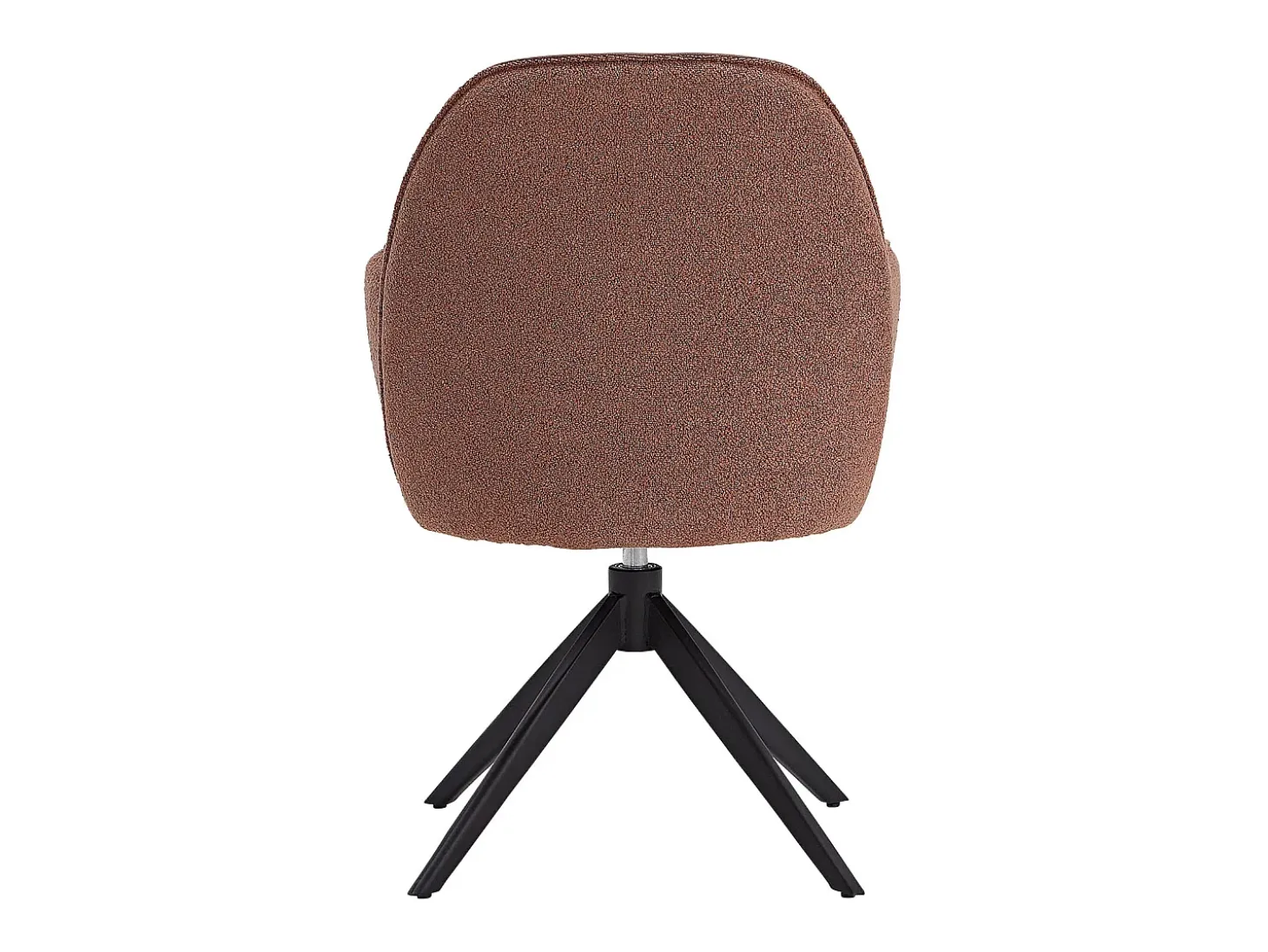 Silla de comedor 60x90x59 cm Marrón Moderno Silla Egg Tapizada en Bouclé Sillón de cuero con brazos