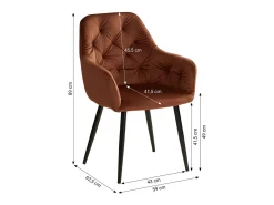 Silla de comedor 59x89x62.5 cm Marrón Eames