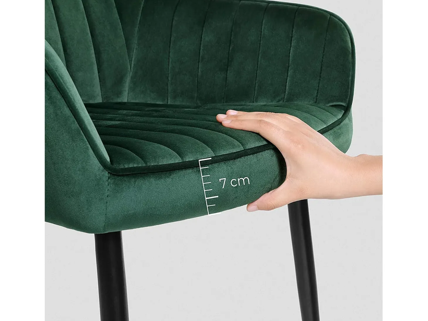 Silla de comedor 60x60x84 cm verde
