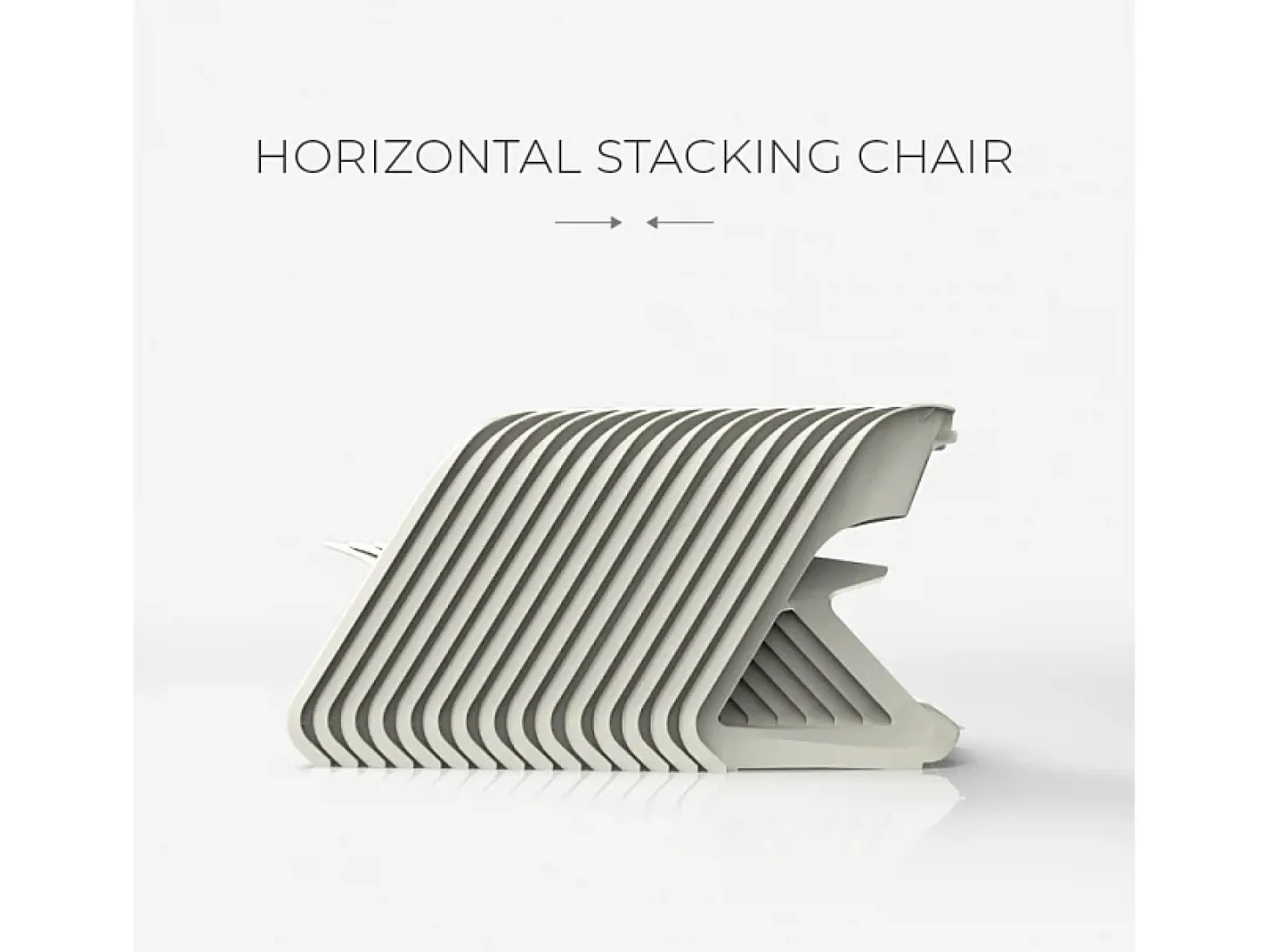 Silla de diseño apilable para bares, fiestas y eventos públicos plástico Nest - Gris