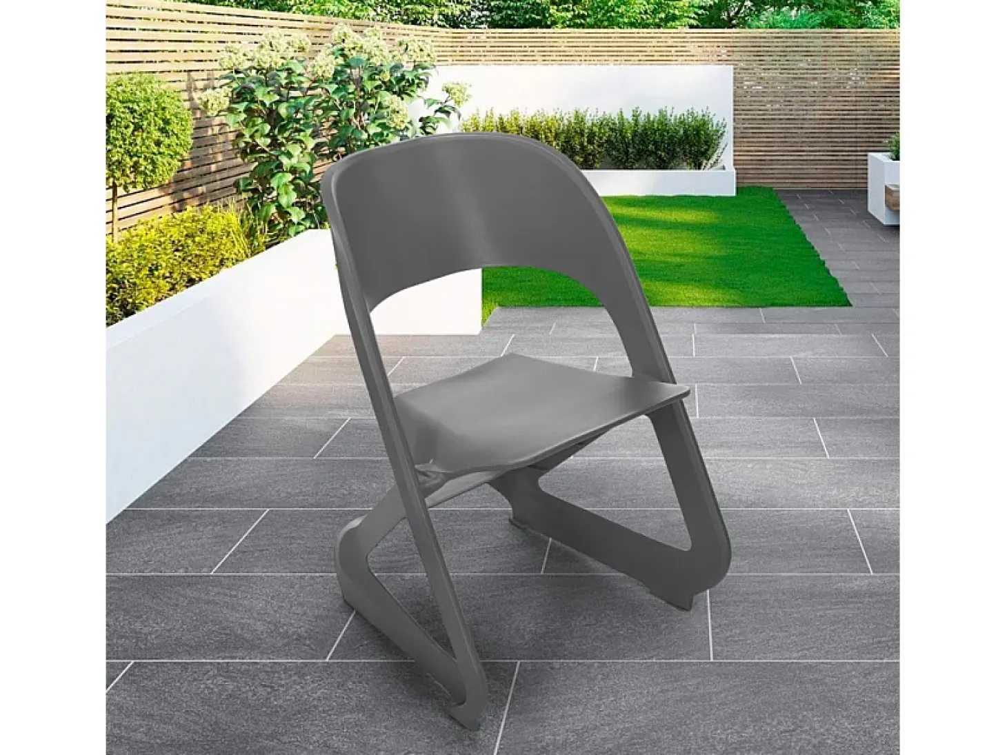 Silla de diseño apilable para bares, fiestas y eventos públicos plástico Nest - Gris