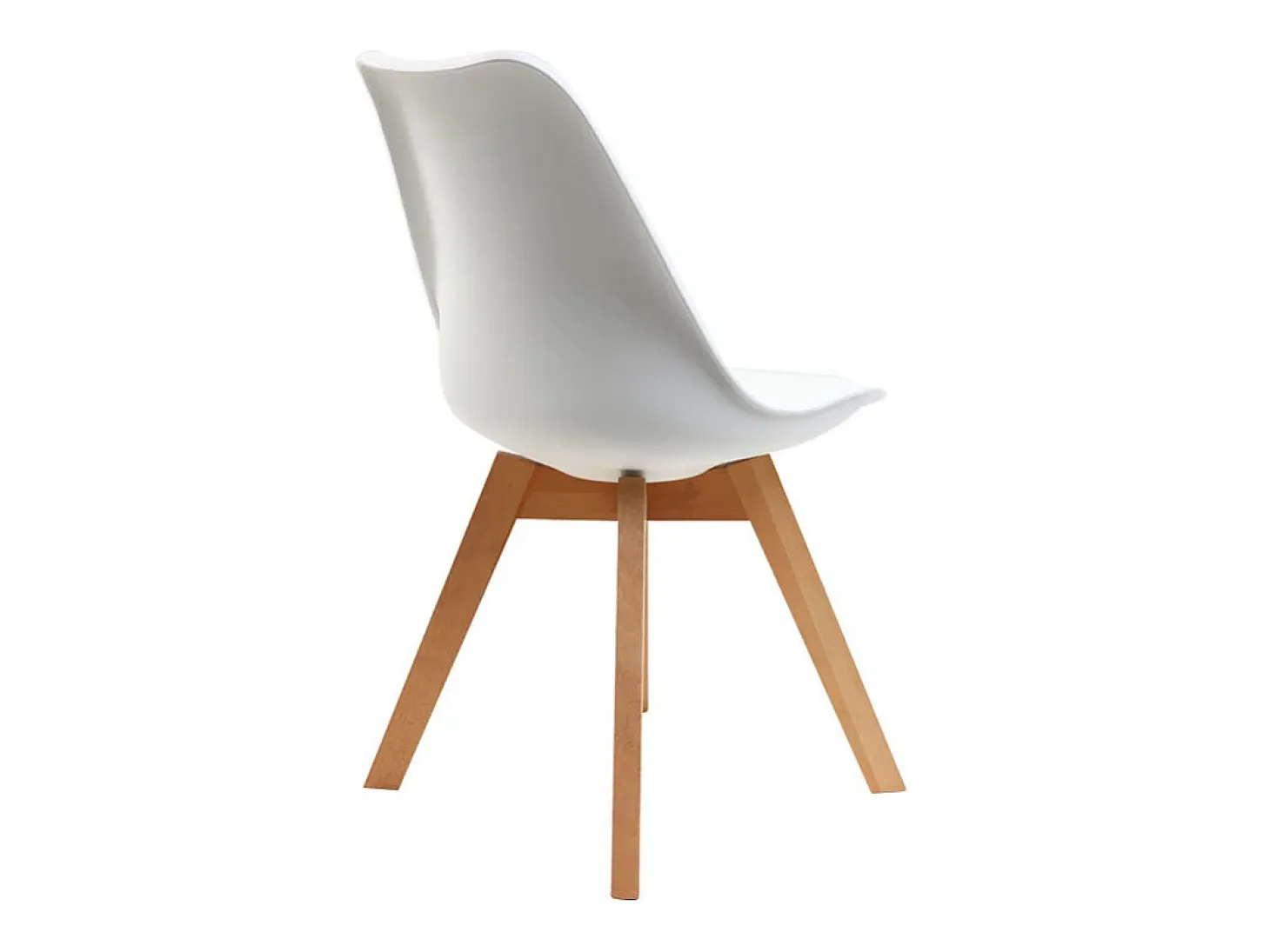 Silla de diseño blanco lote de 4 PAULINE