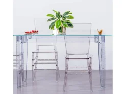 Silla de diseño en policarbonato transparente - Ghost - Transparente
