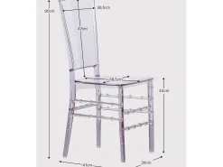 Silla de diseño en policarbonato transparente - Ghost - Transparente