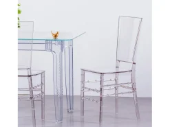 Silla de diseño en policarbonato transparente - Ghost - Transparente