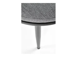 Silla de diseño en tejido gris con estructura de metal negro Closer
