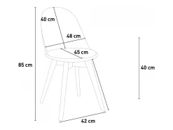 Silla de diseño escandinavo de madera con cojín cocina comedor Bib Nordica - Verde oscuro