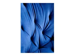 Silla de diseño giratoria de terciopelo azul Brino