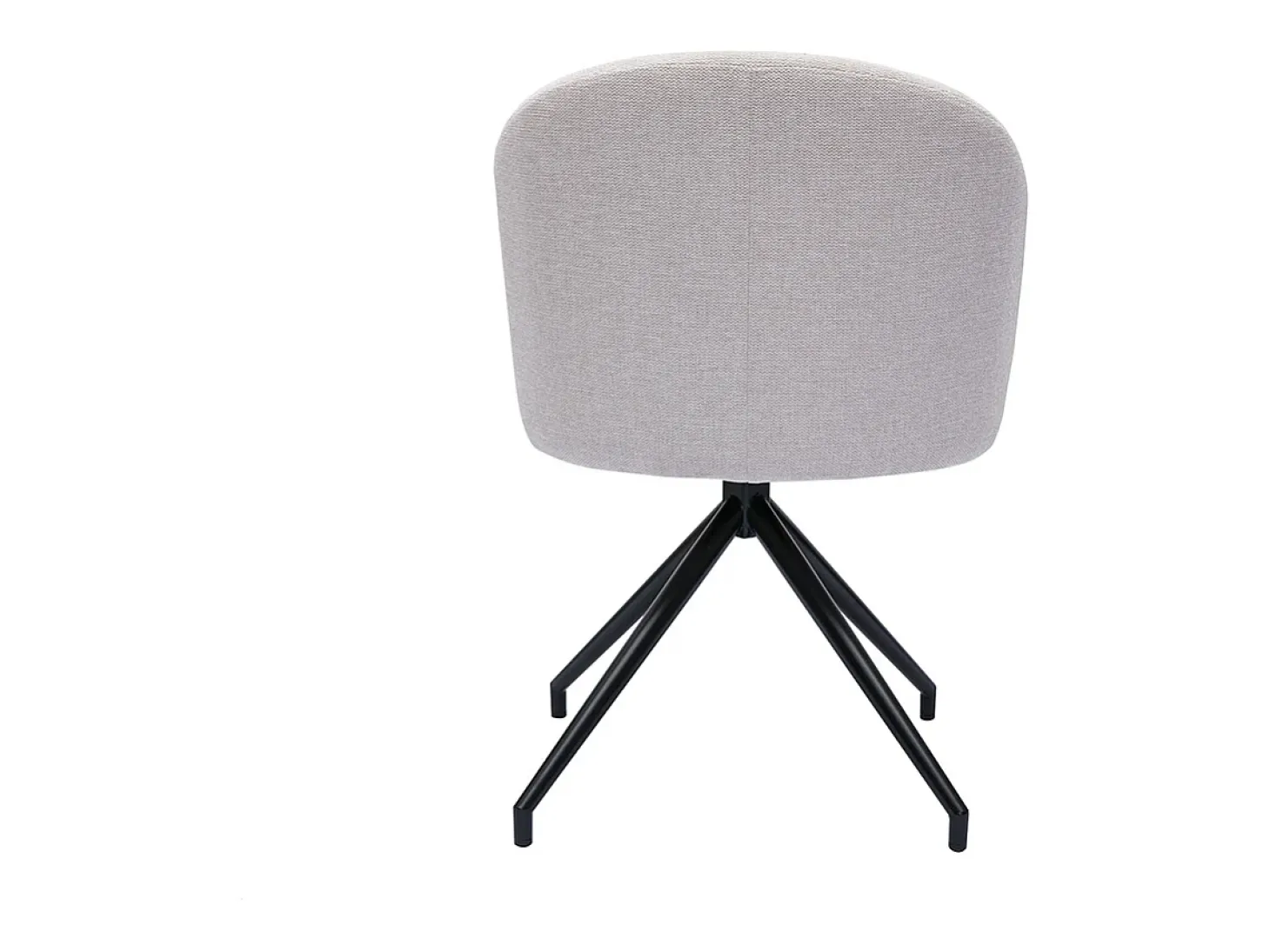 Silla de diseño giratoria 360° de terciopelo beige texturizado y metal negro VANITY