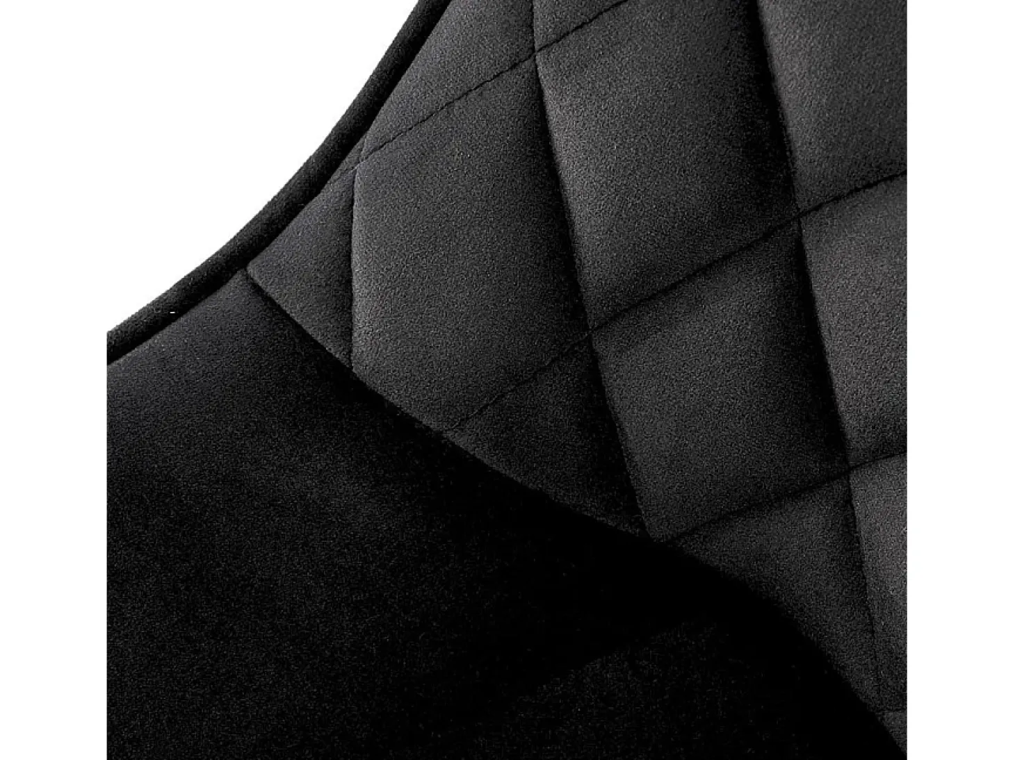 Silla de diseño Jovil de metal y terciopelo negro
