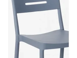 Silla de diseño moderno de polipropileno para bar, cocina, restaurante y jardín Mose - Gris claro