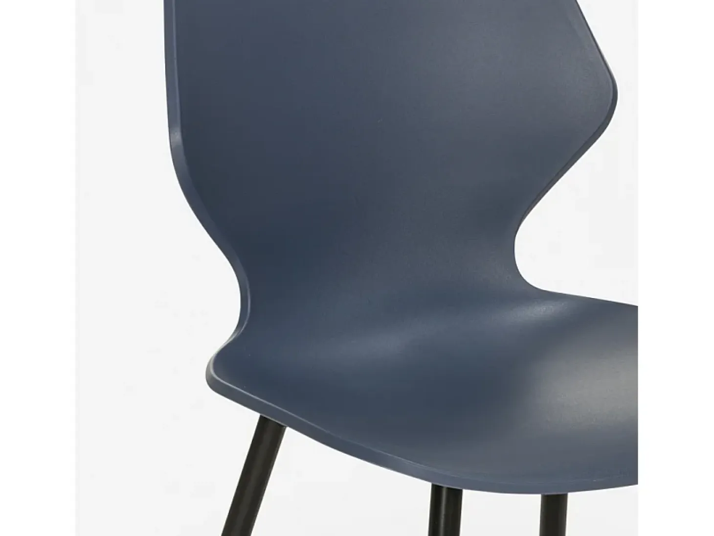 Silla de diseño moderno metal polipropileno restaurante comedor Ladysmith - Azul Marino
