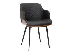 Silla de diseño negra con nogal LUCIEN