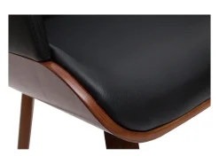 Silla de diseño negra con nogal LUCIEN
