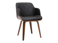 Silla de diseño negra con nogal LUCIEN