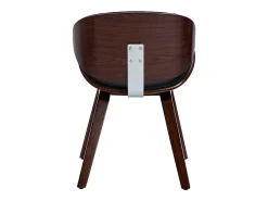 Silla de diseño negra y madera oscura WALNUT
