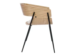 Silla de diseño negra y madera oscura WESS