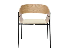 Silla de diseño negra y madera oscura WESS